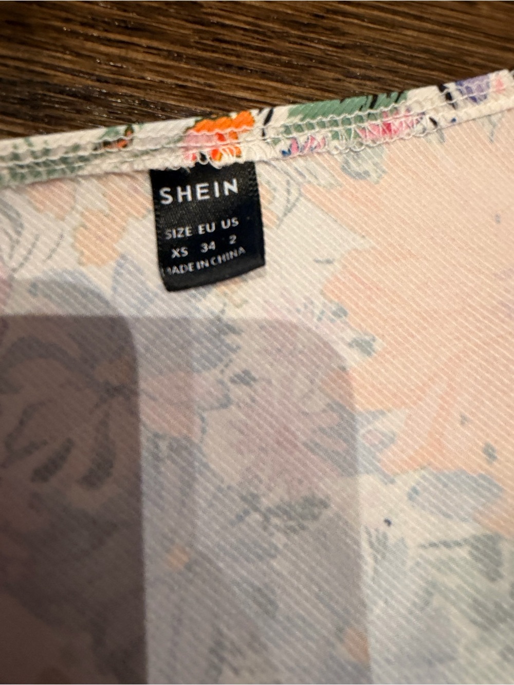 SHEIN Pastel Floral Tie-Front Mini Dress - Picture 3 of 3